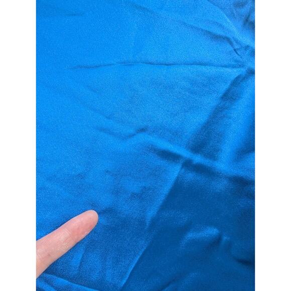 NWD Veronica Beard Sanderson Silk Satin Cowlneck Maxi Dress Gown SZ 6 Blue 2M456 - Picture 12 of 16